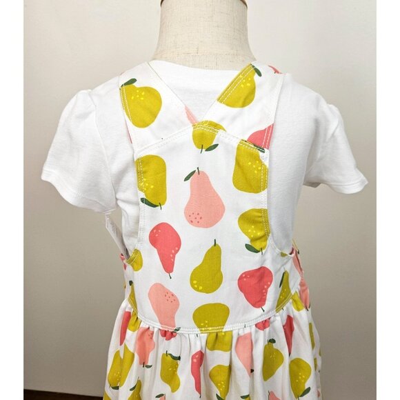Girls Just One You By Carters Pear Print Dress & White T-Shirt Set 3T and 4T av - Picture 7 of 10